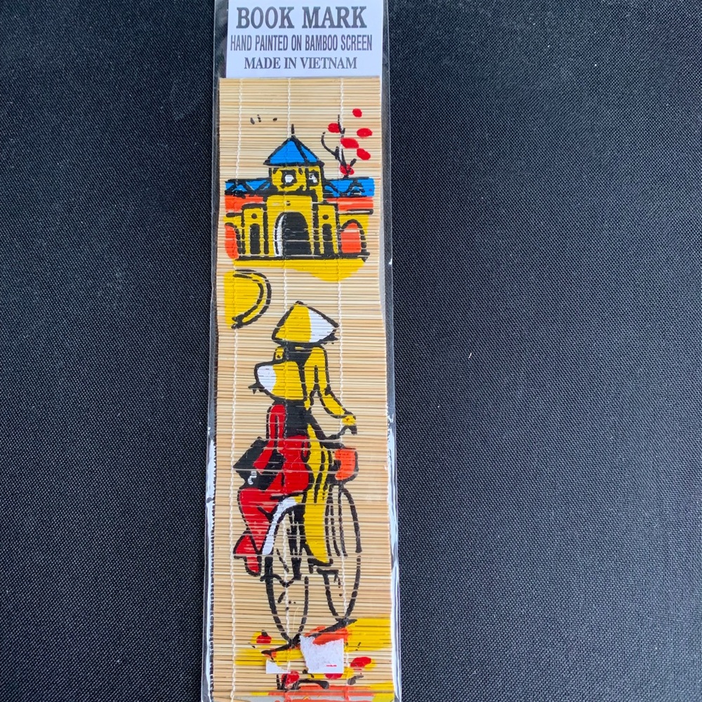 Hand painted bamboo book mark - design 2